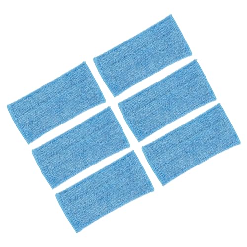 SOPOTUTU 6 Stück Teiliges Mikrofaser Ersatzmopppad für Bodenwischer Wiederverwendbare Reinigungspads mit Starker Wasseraufnahme Passend für Hartböden Wie Holz Fliesen Vinyl von SOPOTUTU