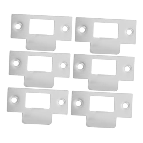 SOPOTUTU 6 Stück Teiliges Türschloss Riegelverstärker aus Stahl Verstellbare Deadbolt Strike Plate Einfache Montage Sicherheitsverstärkung für Türrahmen Kompatibel mit von SOPOTUTU