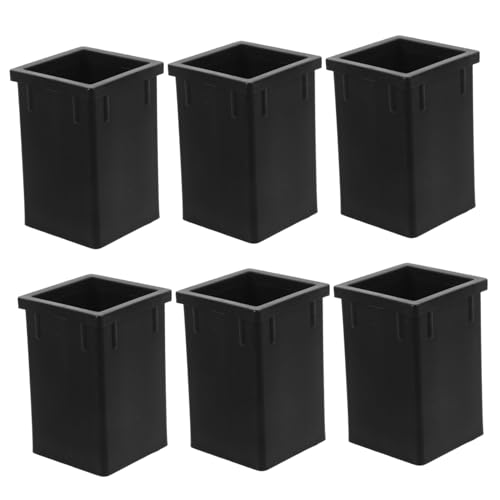 SOPOTUTU 6 Stück Vierkantrohr Reduzierhülse aus Robustem Kunststoff Vielseitiger Adapter für Fitnessgeräte und Industrie Einfache Montage Langlebiger Vierkantrohr converter von SOPOTUTU