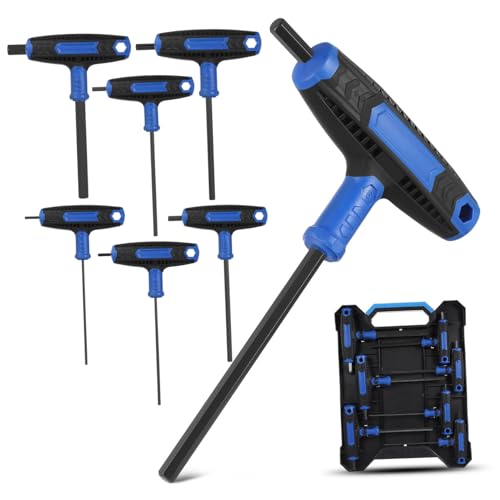 SOPOTUTU 7 Stück Teiliges T griff Schlüsselsatz mit Langem Arm Tragbarer Schraubenschlüssel Satz aus Robustem Stahl Präzise für Heim Maschinenreparatur Inklusive Praktischem von SOPOTUTU