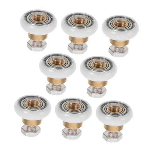 SOPOTUTU 8 Stück Teiliges Duschtürrollen Geräuschlose Wasserdichte Schiebetür Pulley Räder Einfache Montage Kompatibel mit Verschiedenen Badezimmer Duschkabinenmodellen von SOPOTUTU