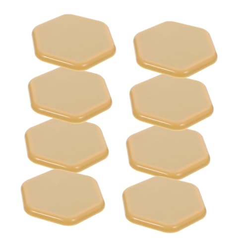 SOPOTUTU 8 Stück Teiliges Möbelgleiter aus Gelbem Sechseckige rutschfeste Möbelpads mit Selbstklebender Wasserdichter Unterseite Geräuschdämpfend und Bodenschonend für Teppich und Harte von SOPOTUTU
