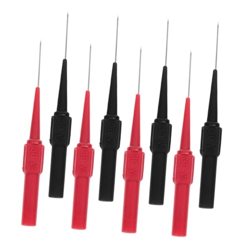 SOPOTUTU 8 Stück Teiliges Multimeter Prüfspitzen Set Nadeltest Sonde Elektrische Prüfspitze Hochpräzise Back Probe Pins Kompatibel mit Vielfältigen Messgeräten und Stromkreistest von SOPOTUTU