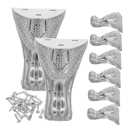 SOPOTUTU 8 Stück Teiliges Vintage Metall Möbelecken Schutzfüße Stabile rutschfeste Schmuckbox Beine Dekorative Eckwinkel für Holztruhen Kratzfeste Kinderfreundliche Wohn und Schlafzimmer von SOPOTUTU