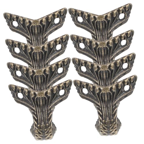 SOPOTUTU 8 Stück Vintage Möbelbeine Teiliges Dekorative Füße für Schmuckkästchen Stabile Unterstützung Antikes Design für Aufbewahrungsboxen von SOPOTUTU