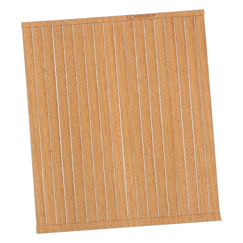SOPOTUTU 80 Stück Mini Boot Holzfußboden Streifen aus Massivem Teakholz für DIY Modellbau Robuste Verzugsfreie Deckingstreifen für Miniatur Lebensszenen und Bastelprojekte von SOPOTUTU