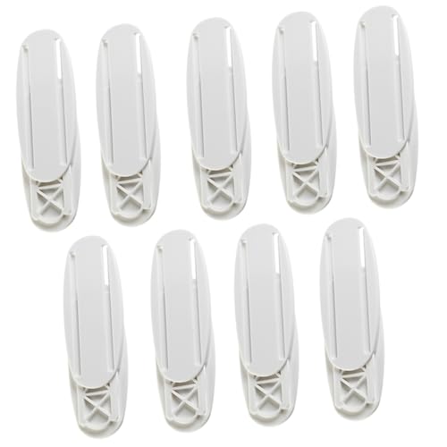SOPOTUTU 9 Paare Selbstklebende Steckdosenleistenhalter Wandmontage Ohne Bohren Power Strip Fixator Für Zuhause Büro Küche Flexible Abs Halterung Ohne Wandbeschädigung von SOPOTUTU