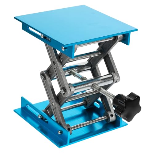 SOPOTUTU Aluminium Laborheberbühne Scherenhubtisch mit Verstellbarem Schraubknopf Korrosionsbeständig Geeignet für Chemische und Biologische Experimente von SOPOTUTU