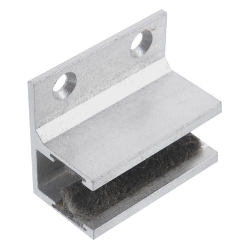SOPOTUTU Aluminiumlegierung Dusch Schiebetür Bodengleiter Rostfrei Robust für Rahmenlose Glastüren Einfache Montage Langlebiger Glas Tür Führungsstopper Stabiler Halt für von SOPOTUTU