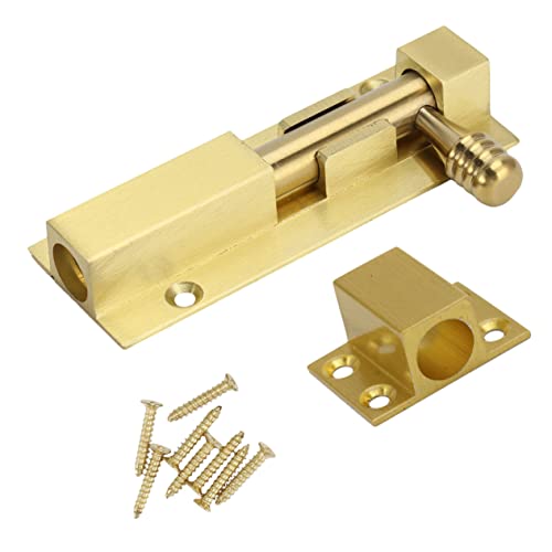 SOPOTUTU Aluminiumlegierung Türriegel Schiebeschloss Sicherheitsriegel Rostfrei Türverriegelung für Fenster Holz Innentüren Langlebig und Einfach zu Montieren von SOPOTUTU