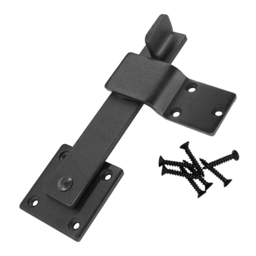 SOPOTUTU American Barn Door Bolzenriegel Schwarzer Metallschieberiegel mit Glatter Oberfläche Einfacher Betrieb Rostfreies Türschloss Zubehör für Badezimmer Schlafzimmer Schiebetüren von SOPOTUTU