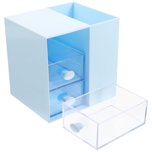 SOPOTUTU Aufbewahrungsbox Kosmetika Blau Mehrfachfach Makeup Organizer Stabiler Kosmetikhalter für Pinsel und Hautpflege Praktischer Schreibtisch Organizer für Büro und Zuhause Leicht zu SOPOTUTU Aufbewahrungsbox Kosmetika Blau Mehrfachfach Makeup Organizer Stabiler Kosmetikhalter für Pinsel und Hautpflege Praktischer Schreibtisch Organizer für Büro und Zuhause Leicht zu von SOPOTUTU