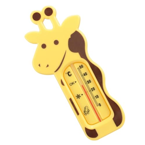 SOPOTUTU Badethermometer mit Integriertem Riss Sensor Wasserdichtes Cartoon Wasserspielzeug für Sichere Badetemperatur Messung Geeignet für Junge Mädchen und Kleinkinder Gelb von SOPOTUTU