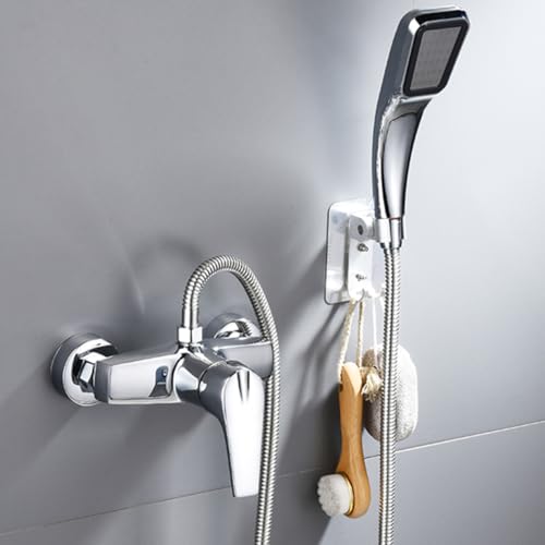 SOPOTUTU Badezimmer Mischbatterie Bad Wasserhahn Duscharmatur aus Langlebigem Material für Heimgebrauch Warm kalt Wasseranschluss Moderner Einbau duschhahn mit Auslaufsicherer Konstruktion von SOPOTUTU