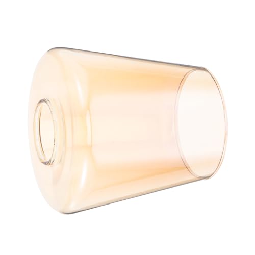 SOPOTUTU Bernsteinfarbener Glas Lampenschirm Ersatzlampenschirm Fassung Für Pendelleuchte Tischlampe Wandlampe Kronleuchter Loch Weiches Licht Diffusor von SOPOTUTU