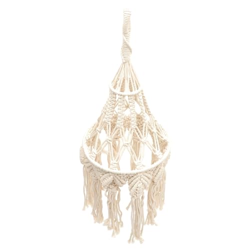 SOPOTUTU Bohemia Handgefertigter Geflochtener Lampenschirm aus Baumwollseil Dekorativer Hängelampenschirm im Boho stil Geeignet für Wohnzimmer Schlafzimmer Hochzeiten Party dekoration Stil SOPOTUTU Bohemia Handgefertigter Geflochtener Lampenschirm aus Baumwollseil Dekorativer Hängelampenschirm im Boho stil Geeignet für Wohnzimmer Schlafzimmer Hochzeiten Party dekoration Stil von SOPOTUTU