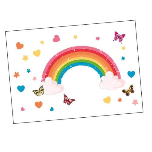 SOPOTUTU Bunte Schmetterlinge Wandsticker Wasserfarben Stil Ablösbar für Mädchenzimmer Indoor Wanddekoration Kinderzimmer Fensteraufkleber von SOPOTUTU