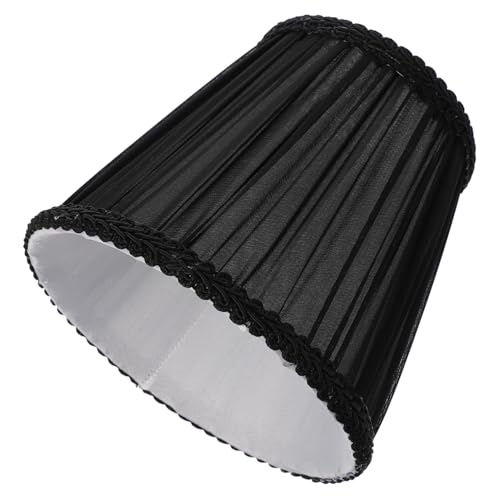 SOPOTUTU Cloth Lampenschirm Clip Schutz Lampenschirm Dekorativer für Kronleuchter Deckenleuchte Tischlampe Wandlampe Schwarz Einfache Montage Warme Lichtdiffusion von SOPOTUTU