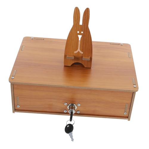 SOPOTUTU Computer erhöhtes Regal Schreibtisch Computermonitor-Riser Desktop-Rack Computerregal Buchorganisator für Regal Desktop-Lagerregal Computer Desk Organizer Holz von SOPOTUTU
