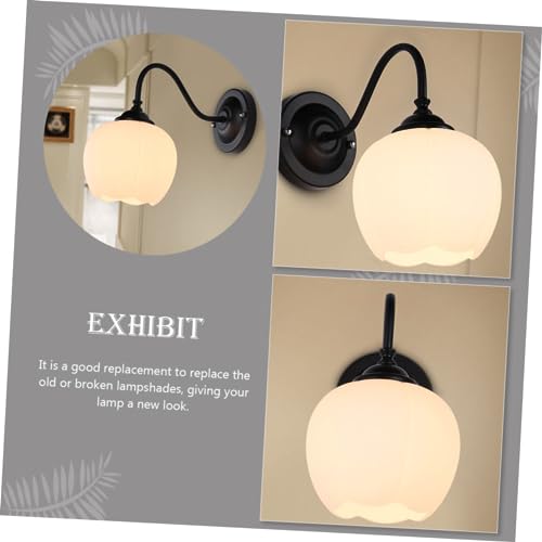 SOPOTUTU Delikater Glas Lampenschirm Mattierte Deckenlampe Abdeckung Stilvoller Lampendekor Geeignet für Wohnzimmer Schlafzimmer Hotel und Heimbeleuchtung von SOPOTUTU