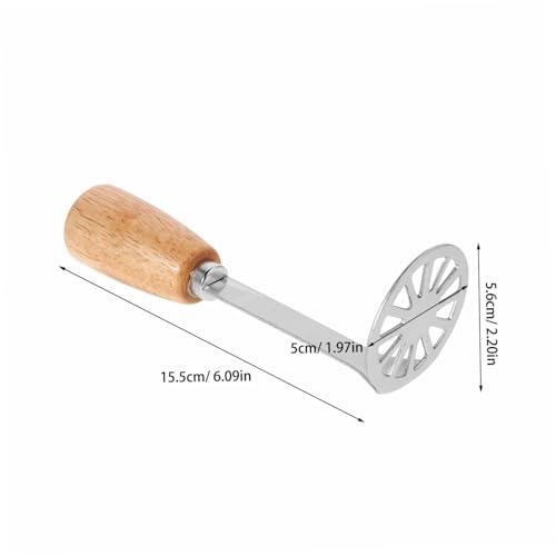 SOPOTUTU Dickwandiger Edelstahl Kartoffelstampfer mit Holzgriff Multifunktional für Kartoffelpüree Süßkartoffeln und Gemüse Tragbar für Camping und Haushalt Effizienter Stampfer für SOPOTUTU Dickwandiger Edelstahl Kartoffelstampfer mit Holzgriff Multifunktional für Kartoffelpüree Süßkartoffeln und Gemüse Tragbar für Camping und Haushalt Effizienter Stampfer für von SOPOTUTU