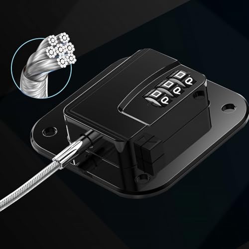 SOPOTUTU Digitales Kühlschrank schloss ohne Bohren Kindersichere Schranksicherung mit Zahlencode Hitzebeständig Selbstklebend Geeignet für Fenster Gefrierschrank Schwarze von SOPOTUTU