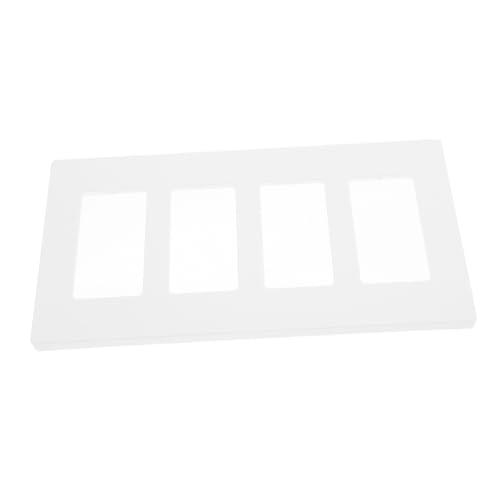 SOPOTUTU Doppelsteckdosen Wandplatte Vierfaches Schraubenloses Design für Lichtschalter und Steckdosen Elegante Wandabdeckung Pc Material Installieren und Passend für Jedes Zuhause von SOPOTUTU