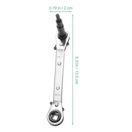 SOPOTUTU Dual End Ratchet Wrench Ergonomischer Griff Rostfrei Leicht Vielseitig für Kühlgeräte Klimaanlagenreparatur Professionelles Hebelwerkzeug Komfortabel und Handlich von SOPOTUTU