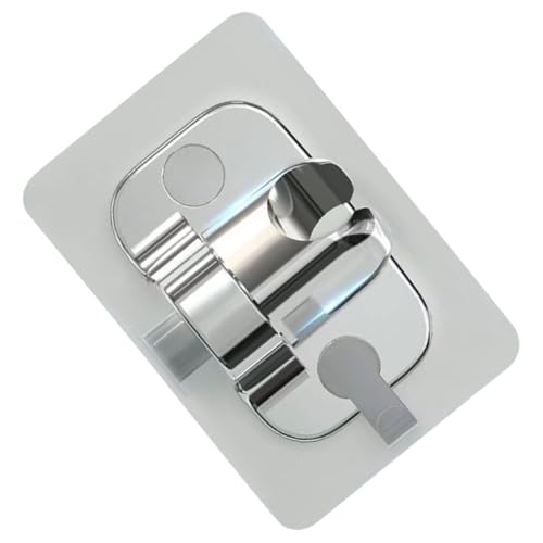 SOPOTUTU Duschkopfhalterung Silber Adhesive Ohne Bohren Verstellbar Badezimmer Wandhalterung Für Sprühkopf Mit Starker Tragkraft Und Polierter Oberfläche von SOPOTUTU