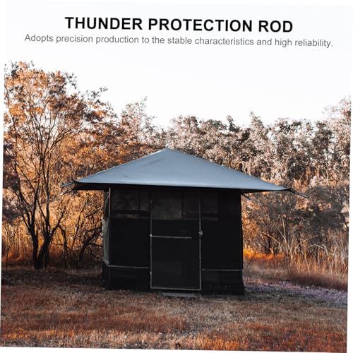 SOPOTUTU Edelstahl Blitzableiter Dachschutzstab Wetterfest Langlebig Wiederverwendbar für Hochhäuser Gebäudeschutz Schutzstab für Blitzschutzsystem von SOPOTUTU