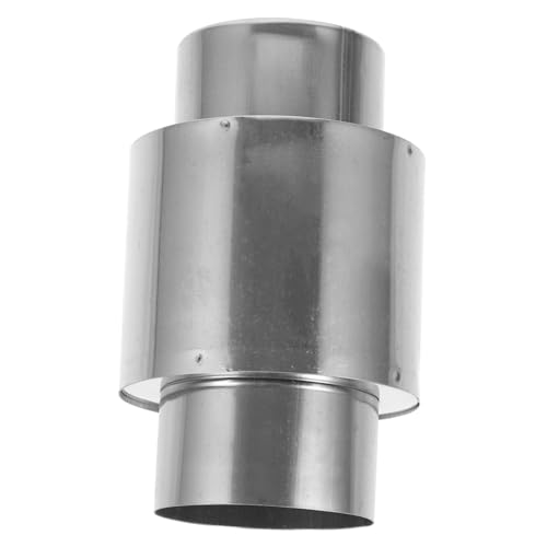 SOPOTUTU Edelstahl Gas wassererhitzer Lüftungsanschluss mit Rückschlagventil Windschutzkappe Rostfrei Langlebig Verbessert Wärmeeinstellung Passend für Diverse Abluftrohre Schützt vor von SOPOTUTU