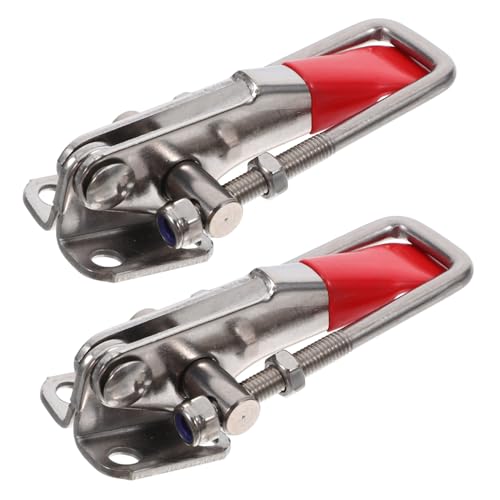 SOPOTUTU Edelstahl Klemmenverschluss Verstellbarer Toggle Clamp für Tür und Kiste Langlebiger Schnellverschluss mit Robustem Metallgriff Geeignet für Industrie und Haushaltsboxen von SOPOTUTU