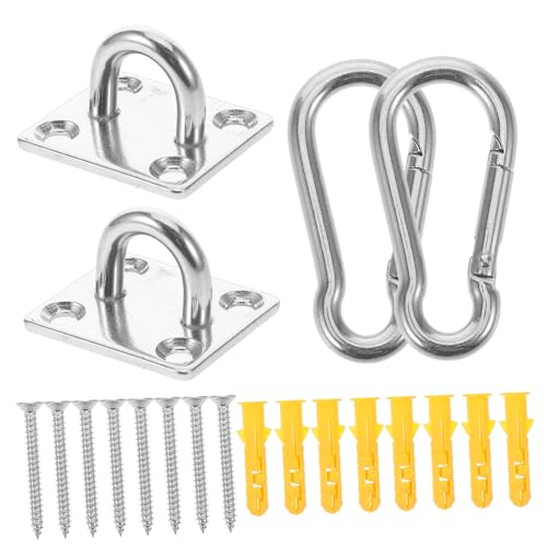 SOPOTUTU Edelstahl Pad Eye Plate Haken Quadratisch Schwerlast Haken Rostfrei mit Schrauben für Wand Decke Vielseitig Stabil SOPOTUTU Edelstahl Pad Eye Plate Haken Quadratisch Schwerlast Haken Rostfrei mit Schrauben für Wand Decke Vielseitig Stabil von SOPOTUTU