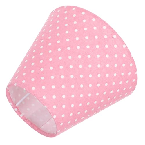 SOPOTUTU Einfache Stoff Lampenschirm mit Rosa Polka Dot Muster Runde Decken und Wandleuchte Abdeckung Langlebig Leicht zu Installieren Stilvolle Wohnkultur für Schlafzimmer und Wohnzimmer von SOPOTUTU