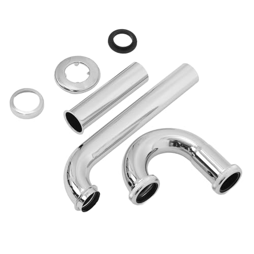 SOPOTUTU Einstellbare Flexible Edelstahl abflussrohr mit Anschluss für Waschbecken und Spüle Geruchshemmend Installieren Platzsparend Vielseitig Einsetzbar unter Waschbecken und Spüle von SOPOTUTU