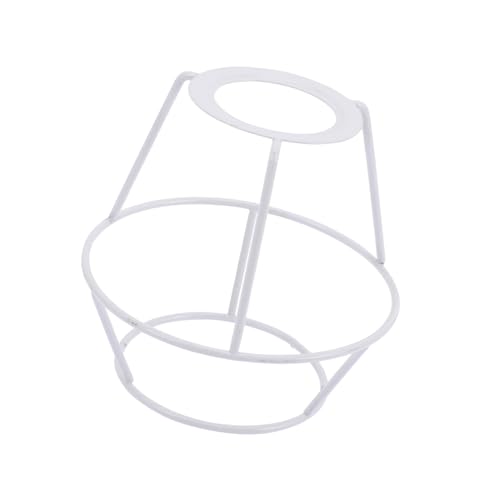 SOPOTUTU Eisen Lampenschirm Halter Rattan DIY Lampenschirm Gestell für Tischleuchte Hohe Temperaturbeständigkeit Rostfrei Stabiles Schmiedeeisen Lampen Gestell für Schreibtisch von SOPOTUTU