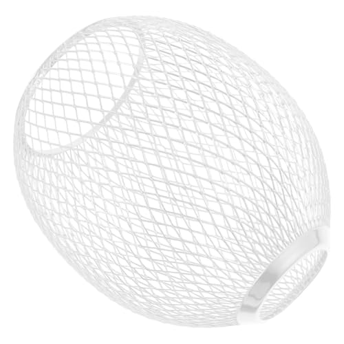 SOPOTUTU Eisendraht Lampenschirm Trommelform Weiß Hängelampe Lampenschirm Abdeckung Vintage Hohl Design Für Wohnzimmer Esszimmer Schlafzimmer von SOPOTUTU