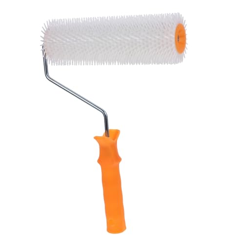 SOPOTUTU Entlüftungsroller Spiked Roller für Ausgleichsmasse und Epoxidharz Bodenbeschichtung Nagelrolle mit Griff Selbstnivellierend Langlebig Flusen für Entlüftung und von SOPOTUTU