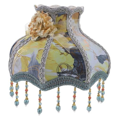 SOPOTUTU Europäischer Lampenschirm Vintage Stoff mit Fransen Perlenverzierung Eleganter Lampenschirm für Steh Tisch und Nachttischlampen Scallop Design Hochwertiger Raumdekor SOPOTUTU Europäischer Lampenschirm Vintage Stoff mit Fransen Perlenverzierung Eleganter Lampenschirm für Steh Tisch und Nachttischlampen Scallop Design Hochwertiger Raumdekor von SOPOTUTU