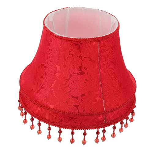 SOPOTUTU Europäischer Retro Lampenschirm aus Stoff Langlebig und Robust Dekorativer Lampenschirm für Tischlampe Stehlampe und Nachttisch Vielseitig Einsetzbar Fassung von SOPOTUTU