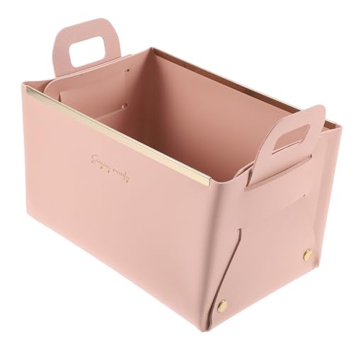SOPOTUTU Faltbare Aufbewahrungsbox für Desktop Sundries Dekorativer Organizer mit Praktischem Griff Vielseitig für Wohn Arbeitsbereich Leicht und Kompakt Eleganter Tisch Organizer in Rosa SOPOTUTU Faltbare Aufbewahrungsbox für Desktop Sundries Dekorativer Organizer mit Praktischem Griff Vielseitig für Wohn Arbeitsbereich Leicht und Kompakt Eleganter Tisch Organizer in Rosa von SOPOTUTU