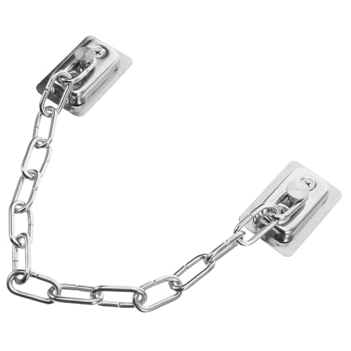 SOPOTUTU Fensterkette Sicherheitskette aus Edelstahl Stabiles Tür Fensterschloss ohne Bohren Diebstahlschutz und Absturzsicherung für Zuhause Büro Hotel und von SOPOTUTU