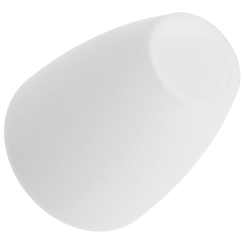 SOPOTUTU Flacher Kunststoff Lampenschirm Weiß Mittelöffnung Minimalistischer Lampenschirmabdeckung für Tischlampe Büro Schlafzimmer Dekorative Beleuchtung von SOPOTUTU