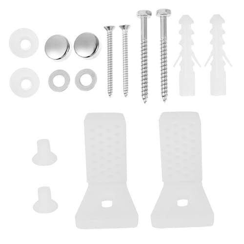 SOPOTUTU Förmige Befestigungsschrauben für Toilettenfuß Robustes Montageset Rostfrei Geeignet für Toilettensitz Bidet und Podest Waschbecken Langlebige Bodenmontage von SOPOTUTU