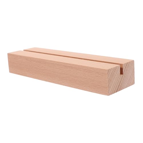 SOPOTUTU Foto-Holzsockel Desktop -Kalenderhalter Tabletop -Anzeigeständer Kartenhalter stehen Kalenderständer Visitenkarten-Schreibtisch-Display Tischkartenhalter aus Holz Holzständer von SOPOTUTU