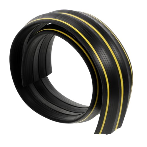 SOPOTUTU Garage Tür Bodendichtung PVC Schwarz Gelb Winddicht Garagentor Schwellenabdichtung Türdichtung Witterungsschutz Staubschutz Langlebig von SOPOTUTU