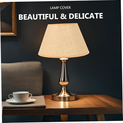 SOPOTUTU Geflochtener Lampenschirm aus Leder Langlebiger Tischlampenschirm Dekorativer Lampenschirm für Weiches Licht Einfache Montage Eleganter Lampenbezug für Wohnraum von SOPOTUTU