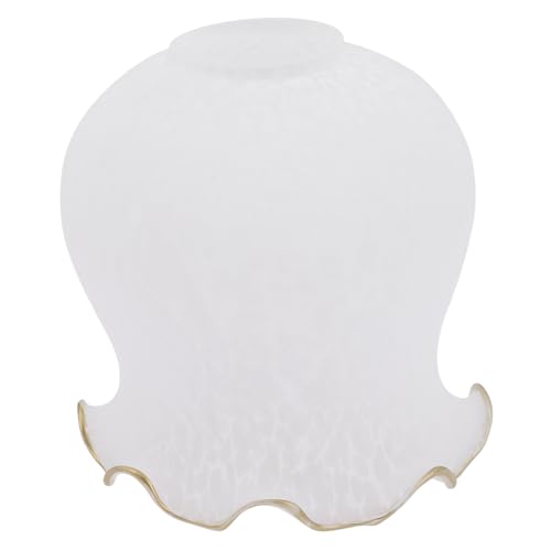 SOPOTUTU Glas Lampenschirm Blumenform Lampenabdeckung für Kronleuchter Deckenleuchte Wandlampe Langlebig Leicht zu Montieren Eleganter Stil für Wohnzimmer Schlafzimmer Büro von SOPOTUTU