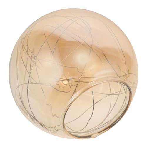 SOPOTUTU Glas Lampenschirm Ersatz Kugel Lampenschirm mit Aluminium draht Dekor für Deckenleuchte Kronleuchter Wandlampe Leicht für Innenbereich von SOPOTUTU