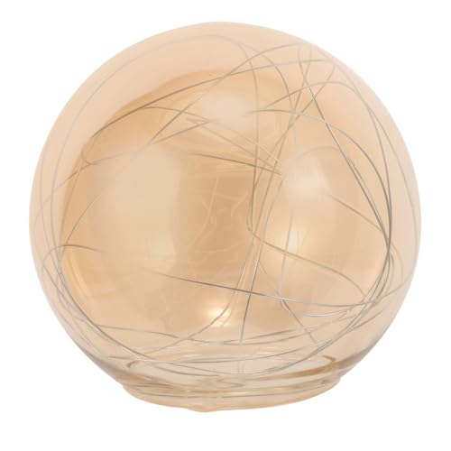 SOPOTUTU Glas Lampenschirm Kugelförmig mit Aluminiumdraht Modernes Design Lichtabdeckung für Wohnzimmer Schlafzimmer Deckenleuchte Vintage Stil Farboptionen Silber Gold SOPOTUTU Glas Lampenschirm Kugelförmig mit Aluminiumdraht Modernes Design Lichtabdeckung für Wohnzimmer Schlafzimmer Deckenleuchte Vintage Stil Farboptionen Silber Gold von SOPOTUTU